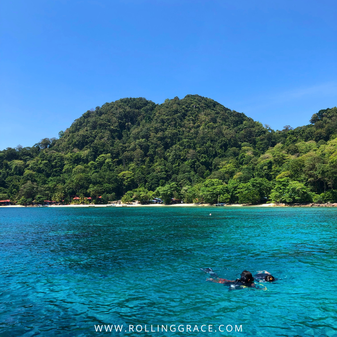Pulau Tenggol island forested hill and clear sea Terengganu