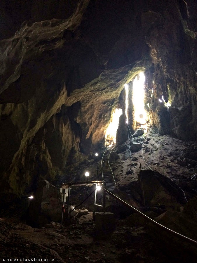 Main chamber inside Gua Charas temple cave in Kuantan