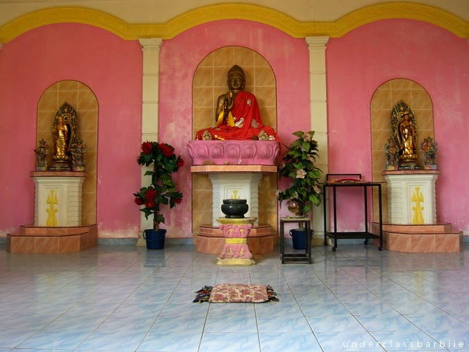 Prayer area inside Gua Charas temple cave in Pahang