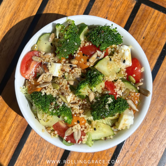 Fresh grain and vegetable salad at The Fat Frog Langkawi