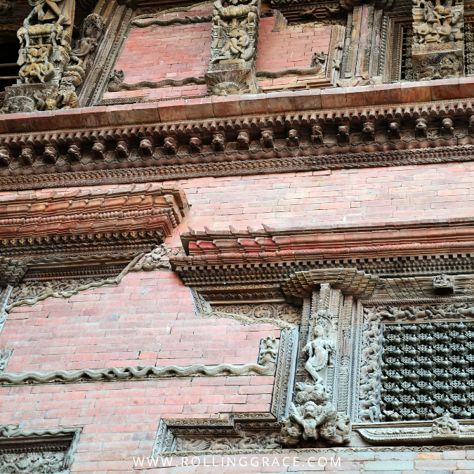 Top 10 Attractions in Kathmandu: A Cultural Journey in Nepal 8 Ornate carved temple facade at Hanuman Dhoka palace complex Kathmandu