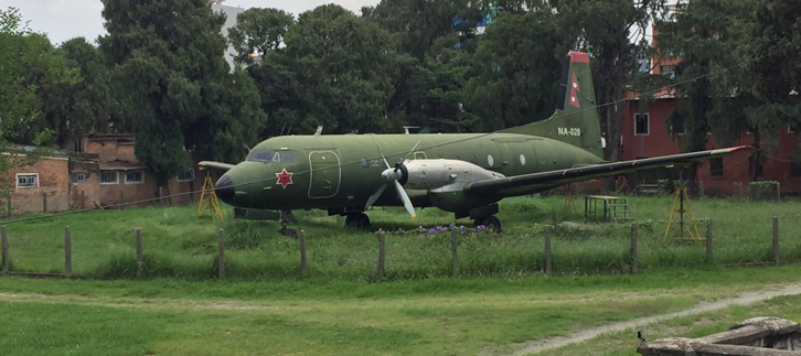 Exploring the 7 Best Museums in Kathmandu, Nepal 5 Exterior grounds of Narayanhiti Palace Museum in Kathmandu with aircraft display