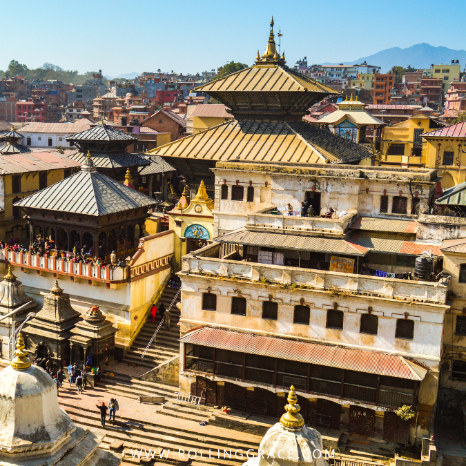 Top 10 Attractions in Kathmandu: A Cultural Journey in Nepal 6 Pashupatinath Temple complex rooftops in Kathmandu Nepal