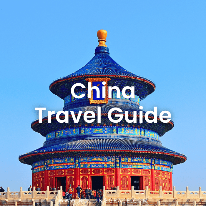 China travel guide cover featuring the Temple of Heaven in Beijing with iconic blue tiled roof on rolling grace