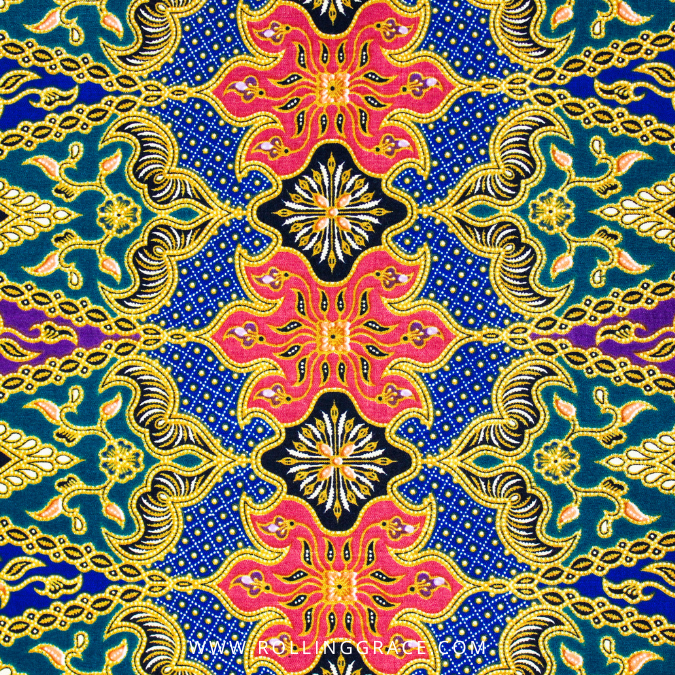 Malaysian batik fabrics Kelantan Terengganu geometric patterns