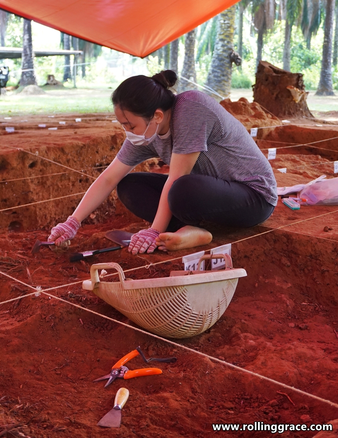 Archaeological excavation work underway at the Sungai Batu Archaeological Complex in Merbok, Kedah
