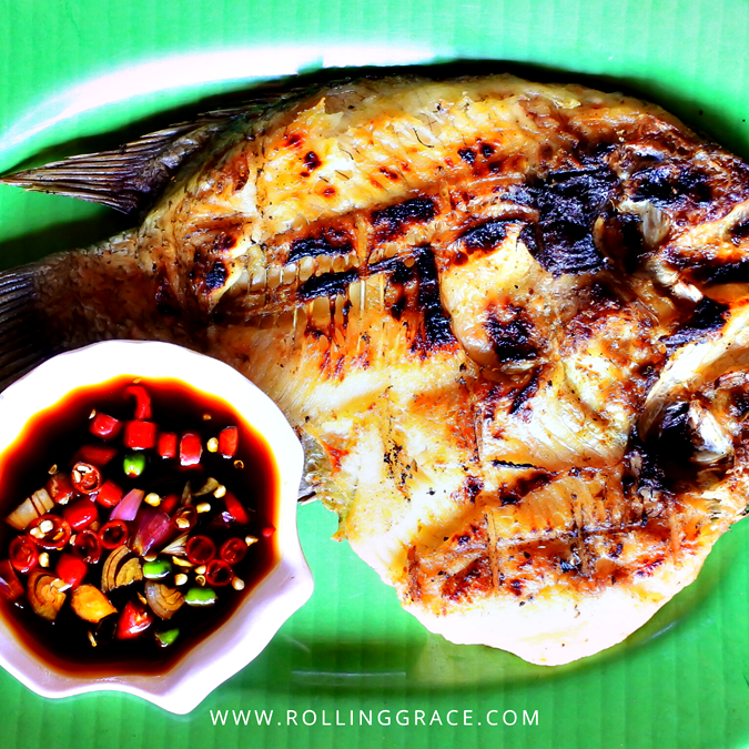 Grilled fish served at a Chinese restaurant in Tanjung Dawai Kedah