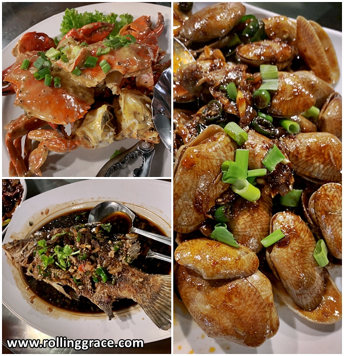Chinese seafood dishes at Kapal Layar Restaurant Langkawi