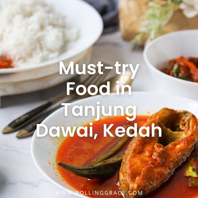 Local seafood dishes served at food stalls in Tanjung Dawai Kedah