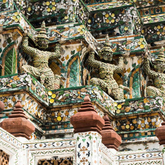 Wat Arun Temple Bangkok: 10 Things to Know Before Visiting 8 Porcelain and ceramic details on Wat Arun temple walls