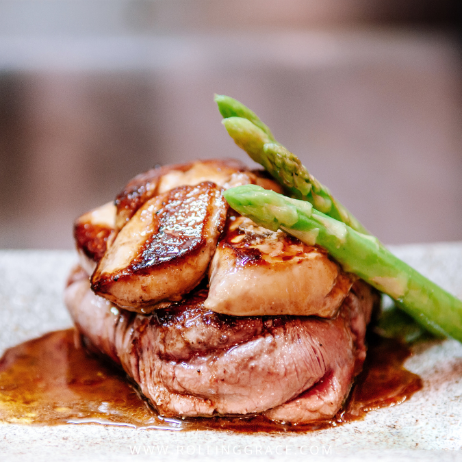 Foie gras in fine dining served at a restaurant