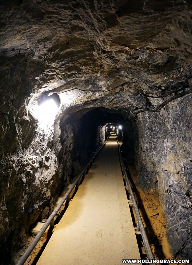Wooden walkway built inside Gua Kelam cave