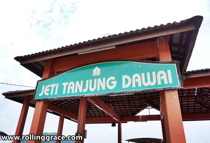 Jeti Tanjung Dawai sign marking the fishing jetty in Kedah