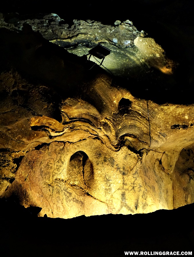 Limestone formation inside Gua Kelam cave in Perlis