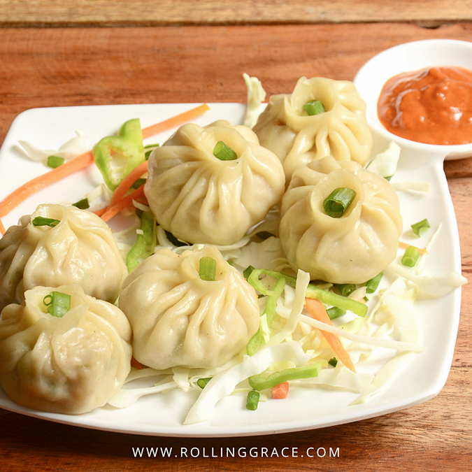 Tibetan yak momo dumplings served in Shangri-La