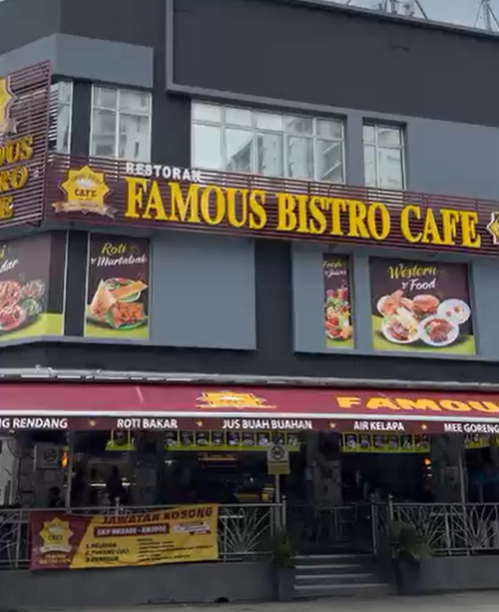 Famous Bistro Bangsar exterior signage along Lorong Ara Kiri