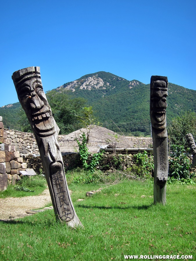 Your Guide to Naganeupseong Folk Village, Suncheon in 2026 5 pillars at Naganeupseong Folk Village South Korea