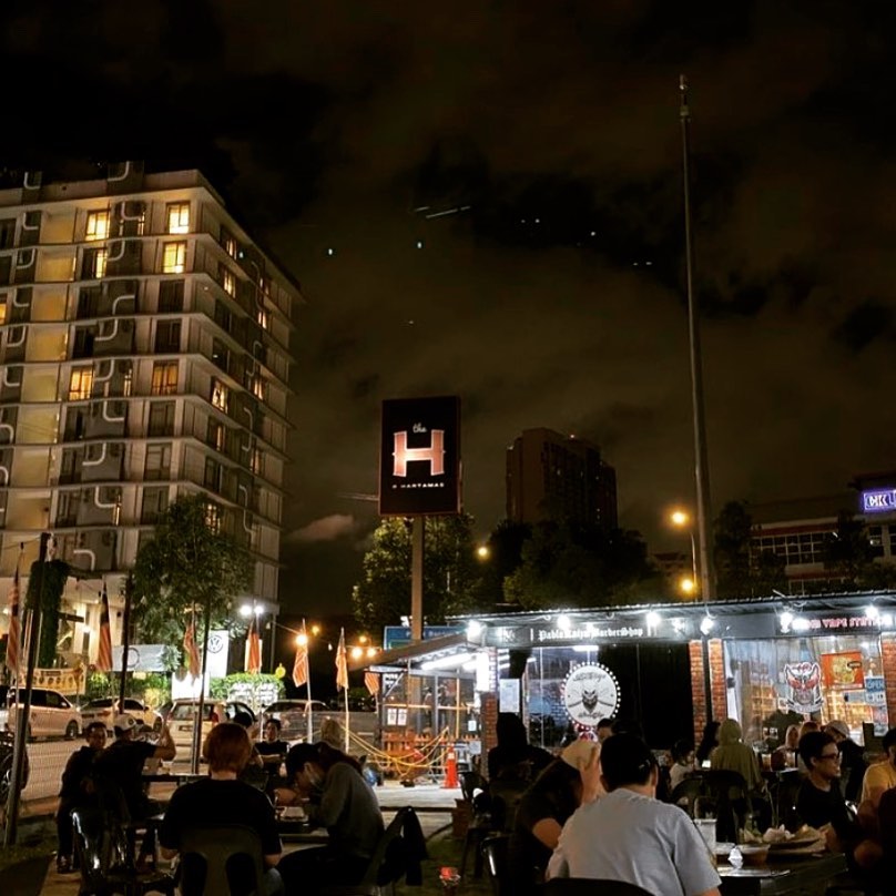 The H Hartamas nightlife crowd and outdoor seating Desa Sri Hartamas