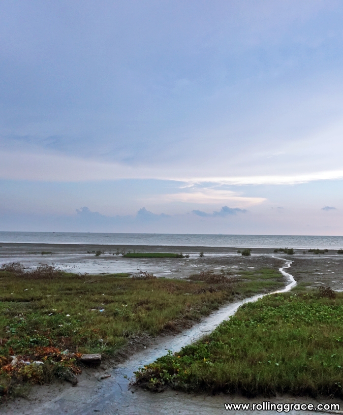 Open coastal landscape at Kota Kuala Muda Tsunami Memorial Kedah