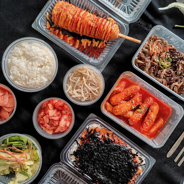 Spread of Korean dishes including bulgogi and banchan at EID Authentic Korean Cuisine in Bandar Baru Bangi Selangor