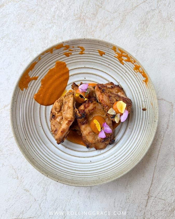 Caramalised onion chicken tikka with smoked paprika and tomato chutney at Le Mirch Avenue K KL