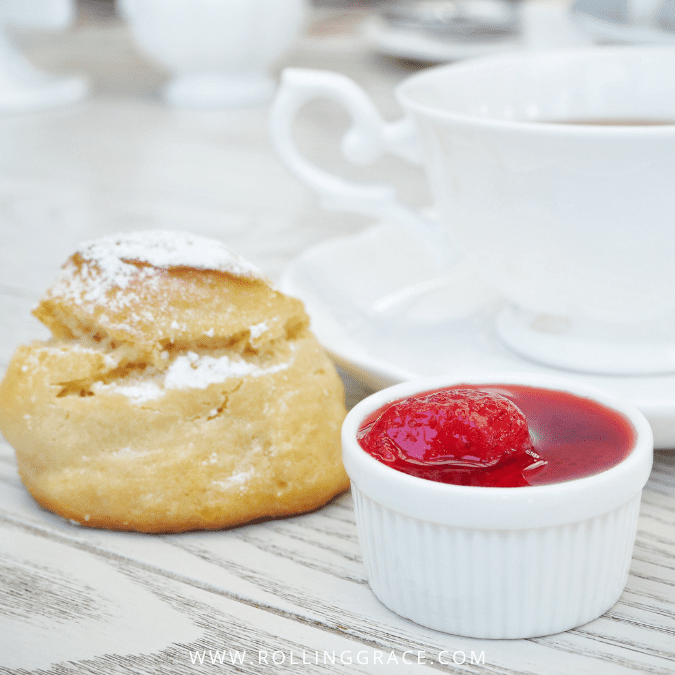 7 Best Restaurants in Fraser's Hill, Pahang 4 Freshly baked scone with strawberry jam and cup of tea at Aida Daniya Teahouse Fraser's Hill