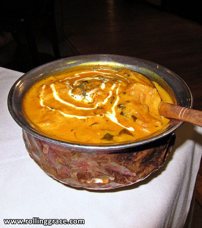 Methi fish curry in a black bowl with fenugreek gravy at Tandoor Grill Ipoh, Greentown, Ipoh, Perak.