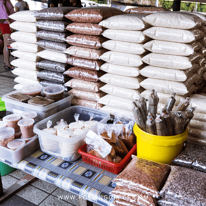 5 Best Markets in Miri, Sarawak Worth Visiting 4 Sacks of Bario rice and local dried produce at Tamu Kedayan, Jalan Padang, Miri, Sarawak