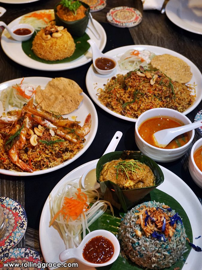 Jawi House Cafe Gallery: 6 Best Jawi Peranakan Dishes to Try 2 Jawi Peranakan cuisine spread of Jawi Bamieh laksa rice and biryani at Jawi House Cafe Gallery George Town