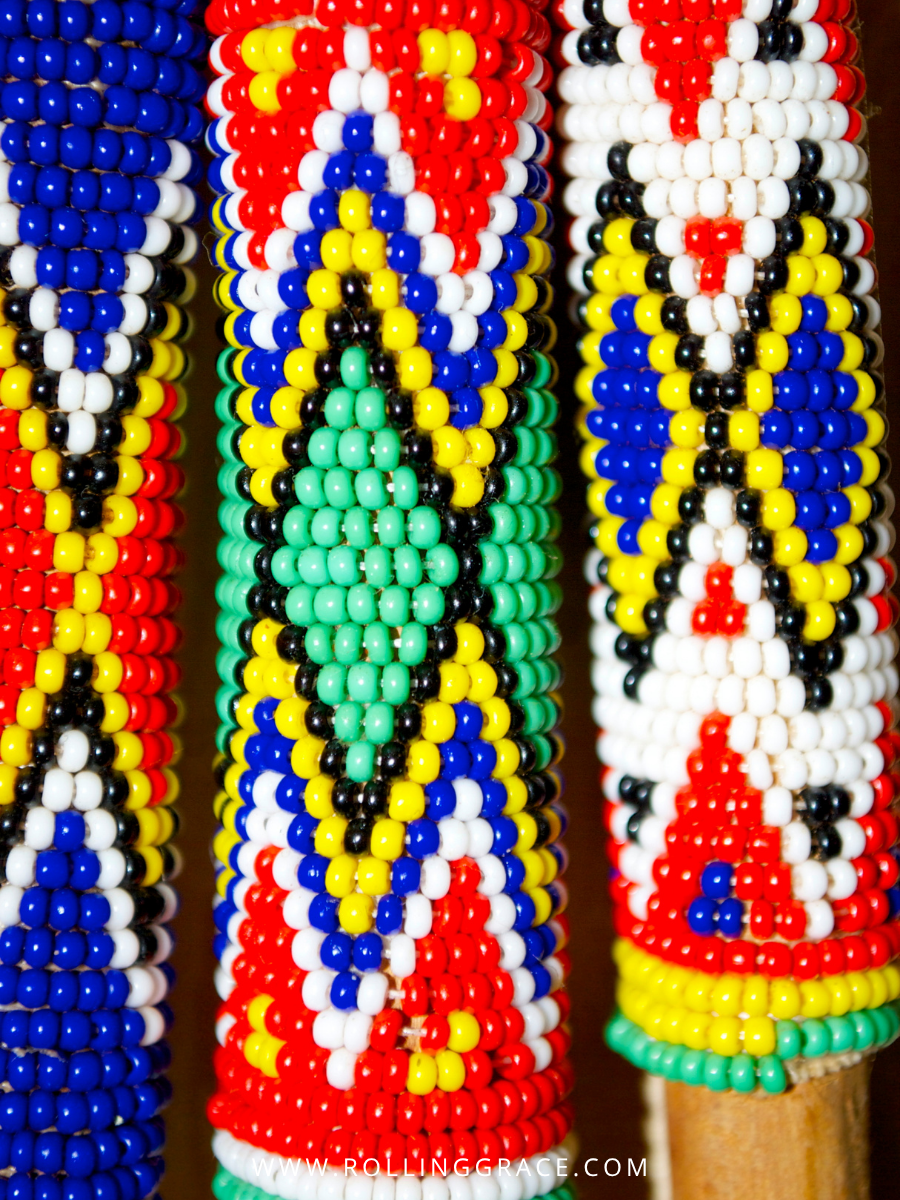 7 Best Local Sabah Souvenirs For Amazing Memories of Borneo 6 Close up look at intricate geometric patterns on colorful indigenous Rungus tribal beadwork which make popular Sabah souvenirs