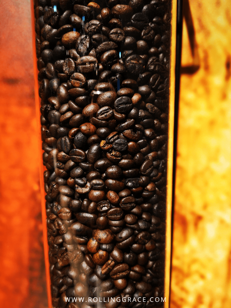 7 Best Local Sabah Souvenirs For Amazing Memories of Borneo 4 A container filled with dark roasted robusta beans from Tenom highlighting aromatic local Sabah souvenirs