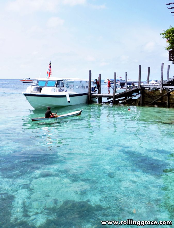 Sipadan Mabul Resort SMART Sabah: 7 Essential Travel Tips 11 Arrival speedboat in shallow turquoise water at Sipadan Mabul Resort jetty Mabul Island Sabah