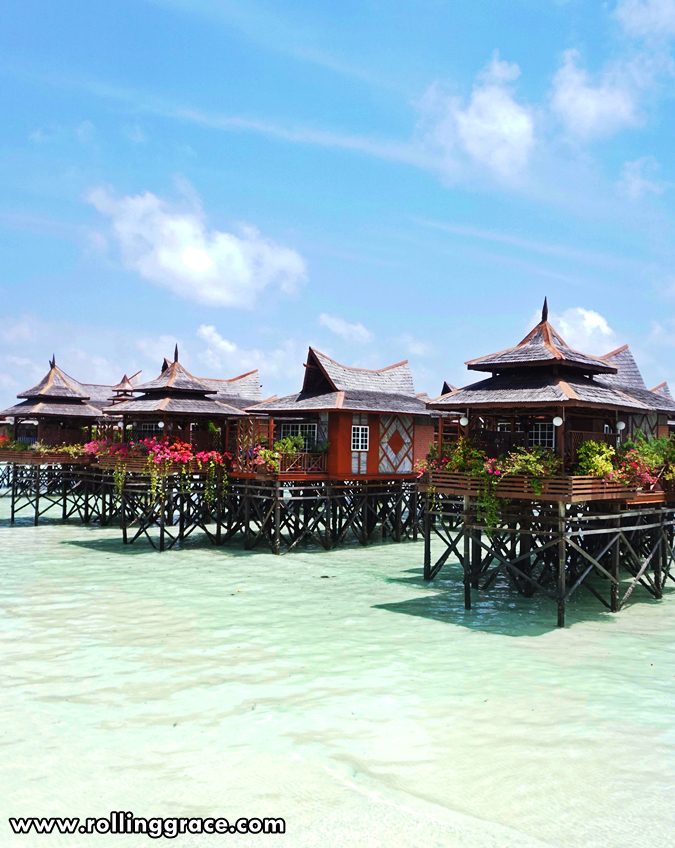 Sipadan Mabul Resort SMART Sabah: 7 Essential Travel Tips 3 Wooden overwater chalets on stilts above shallow reef at Sipadan Mabul Resort Mabul Island Sabah