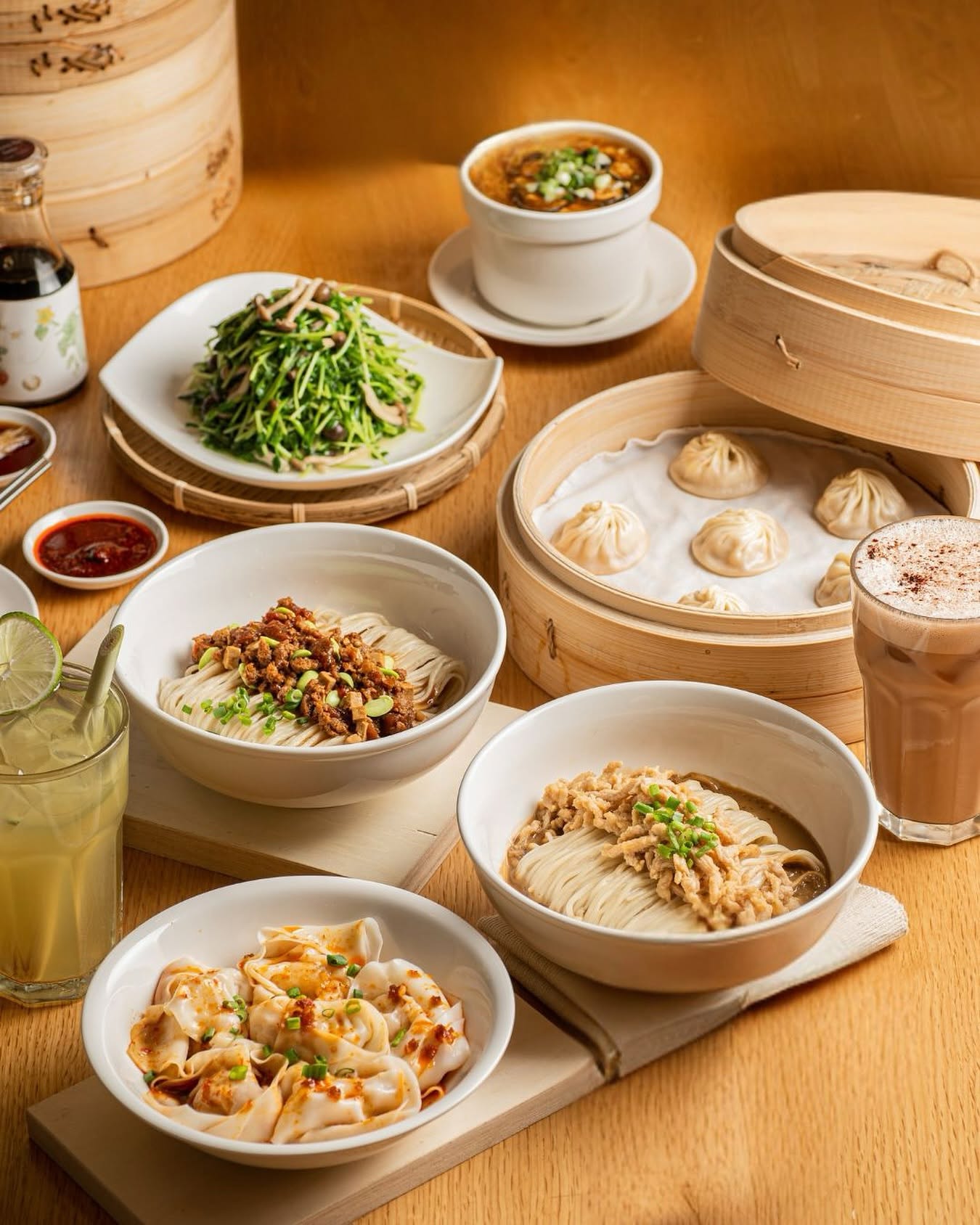 10 Best Halal Dim Sum in KL for a Pork-free Chinese Feast 3 Pork-free dumplings, greens and noodles at DIN by Din Tai Fung in Kuala Lumpur