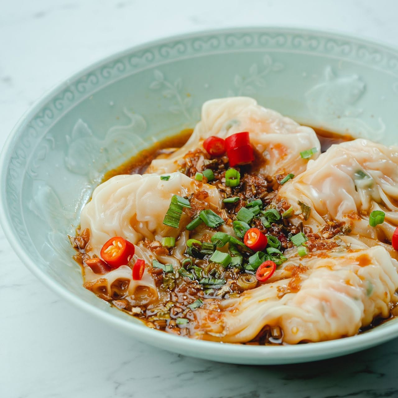 10 Best Halal Dim Sum in KL for a Pork-free Chinese Feast 5 Steamed cheung fun rice rolls in chilli oil at Dolly Dim Sum in Kuala Lumpur