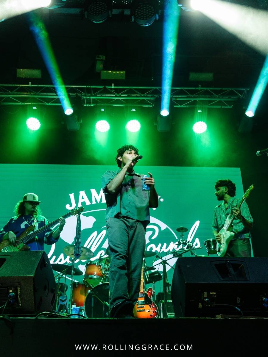 Mister Two Five performing under green lights at Jameson Distilled Sounds Malaysia 2026 in Kuala Lumpur