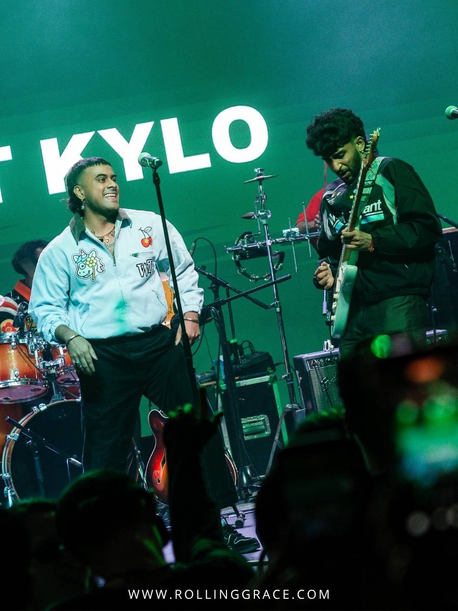 Saint Kylo performing live with a guitarist at the Jameson Distilled Sounds Malaysia 2026 finale
