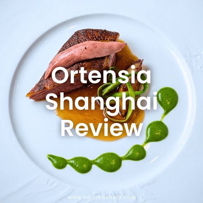 Longjing tea smoked pigeon plated for an Ortensia Shanghai review