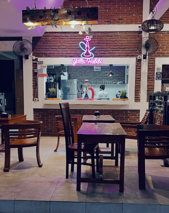 8 Best Shisha in Lombok for a Stunning Sunset Session 10 Yalla Habibi Restaurant and Shisha bar in Kuta Lombok