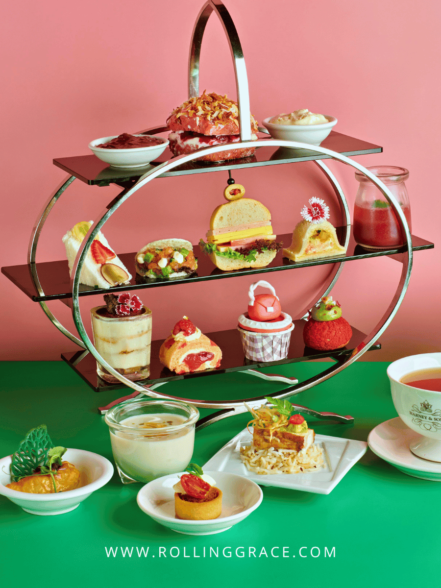 Afternoon tea tower at Latitude 03 in Le Méridien Kuala Lumpur for Eat Out with Marriott Bonvoy Malaysia