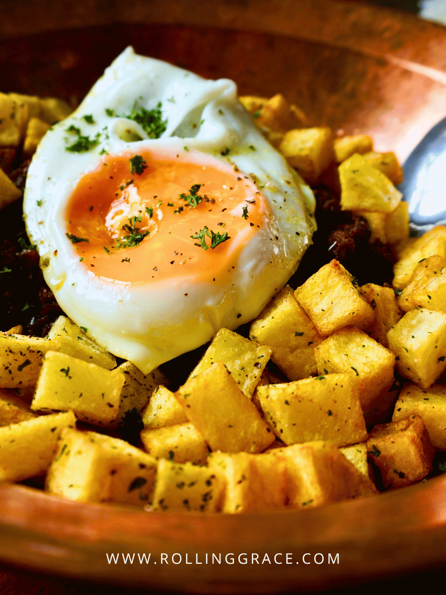 What to Eat in Macau: 10 Best Macanese Food to Try 10 Minchi with fried egg crispy potatoes and minced meat served in Macau