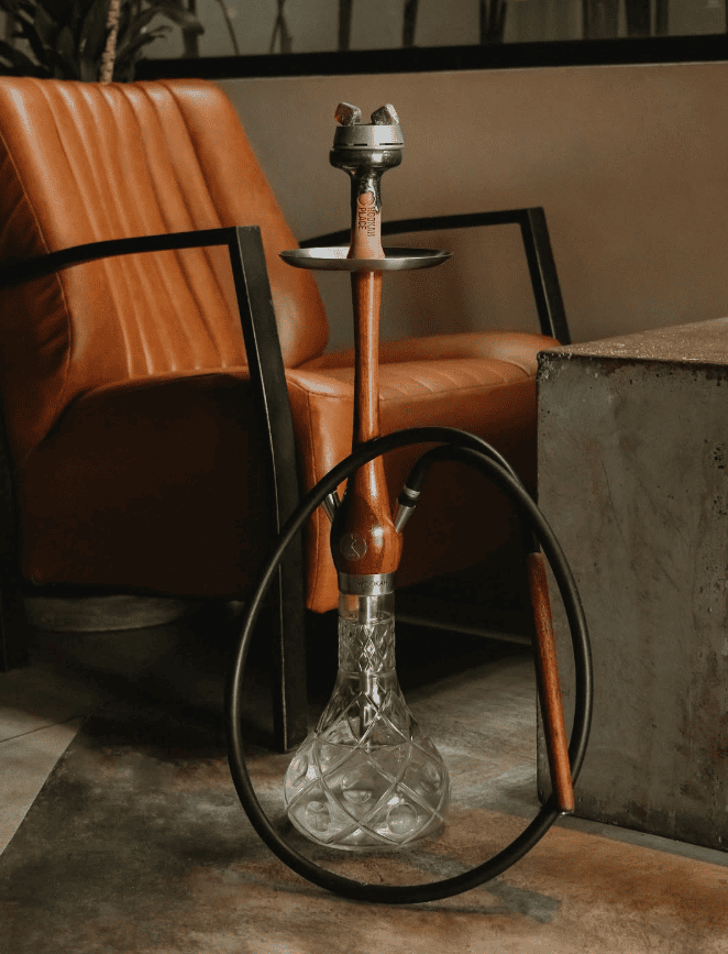 12 Best Shisha in Bali: Hookah in Canggu, Seminyak & Ubud 9 Close-up of a premium hookah pipe at HPlace Restaurant and Lounge Canggu, a top pick for best shisha in Bali by Rolling Grace