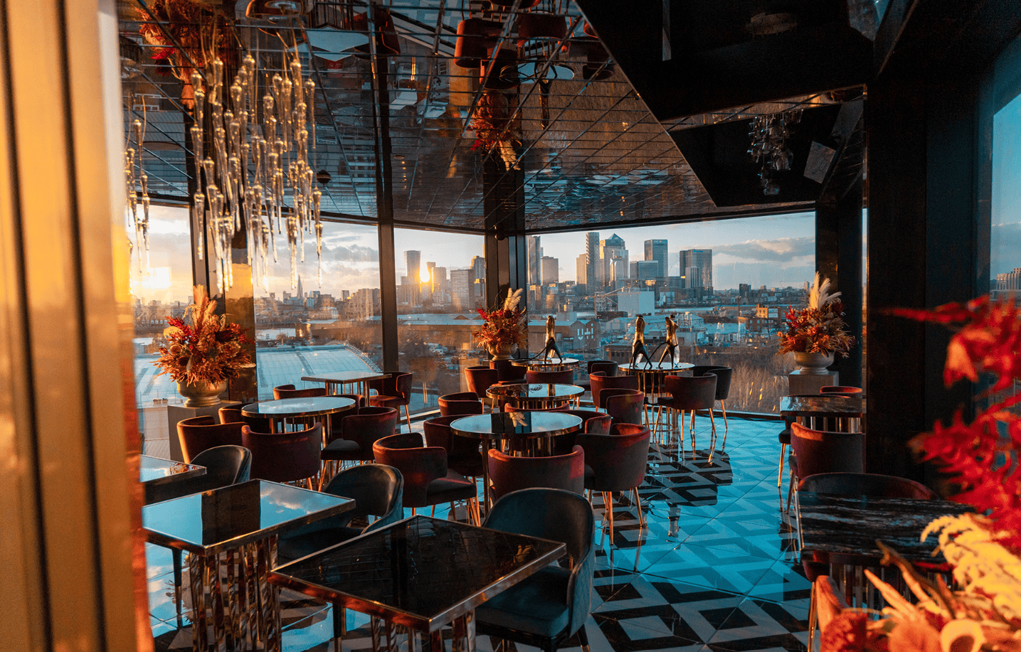 Nine Lounge Greenwich premium shisha lounge interior with modern decor near The O2 Arena