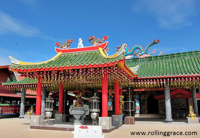 Tua Pek Kong Temple with traditional Chinese architecture in Miri, a cultural things to do in Miri